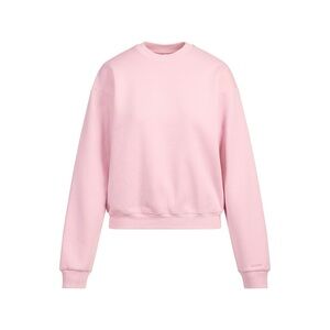 Skims Sweatshirt Women's 3X Light Pink Crewneck Cotton Fleece
